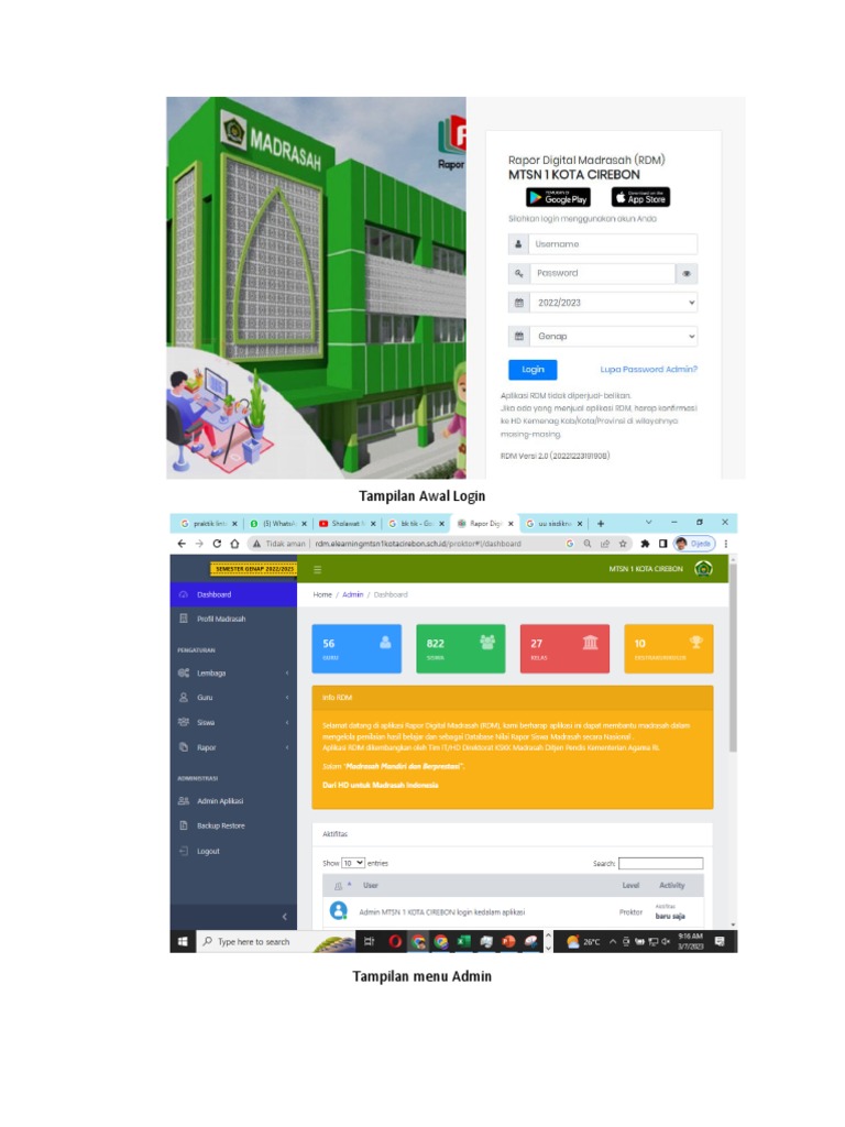 Tampilan Awal Login | PDF