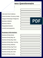 Business Questionnaire PDF