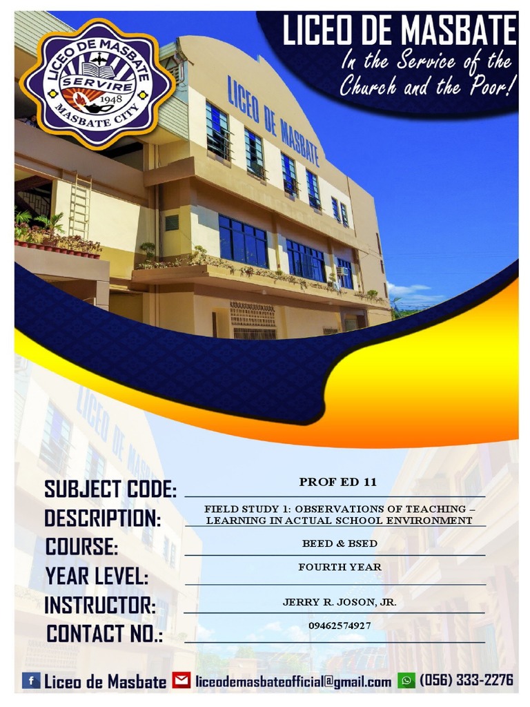 Observations in Prof Ed 11 Field Study | PDF | Teachers | Learning