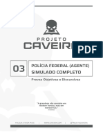 3º Simulado Agente PF - Projeto Caveira