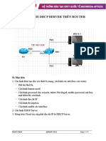 CẤU HÌNH DHCP SERVER TRÊN ROUTER