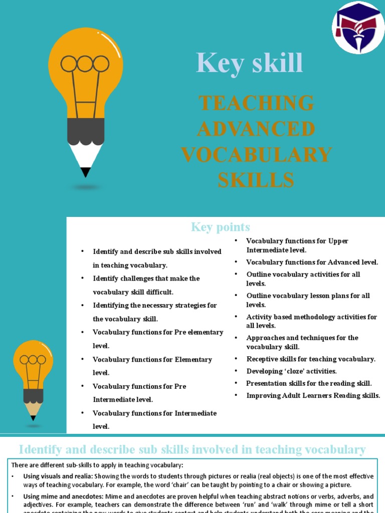 Teaching Advanced Vocabulary Skills | PDF | Vocabulary | Reading ...