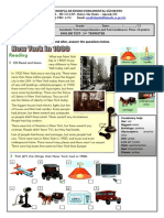 Língua Inglesa - Prova Avaliativa - Text Comprehension and Past Continuous PDF