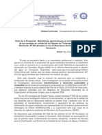 Metodologia PMI para Recuperar Las PTAR Del Estado Falcón