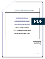 Calcul Hydrailique Et Hydraulogique Berkane