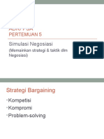 Strategi dan Taktik Negosiasi