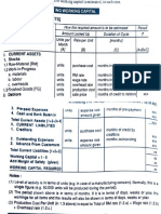 Working Capital Statement Proforma PDF