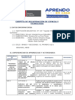 Carpeta de Recuperación 1° y 2° CT 2021