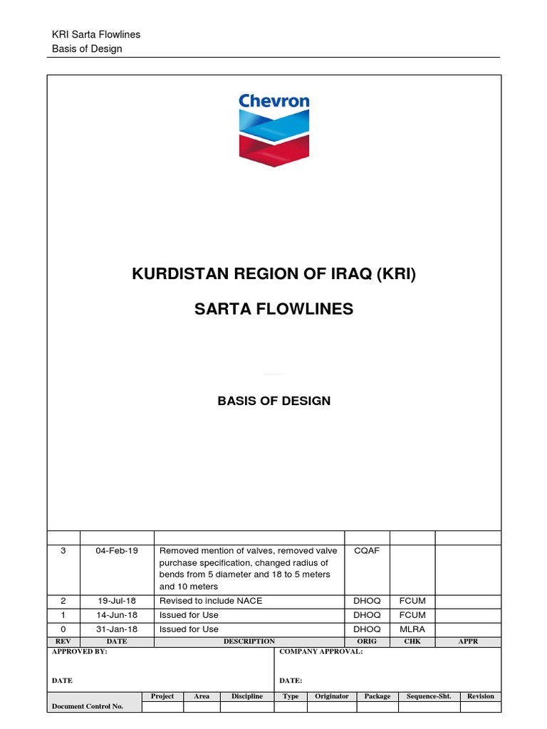 1 0 Appendix 1 Basis Of Design Pdf Pipe Fluid Conveyance