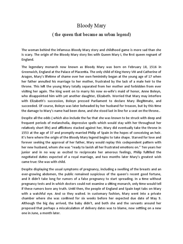 Bloody Mary PDF Anne Boleyn