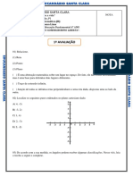 Avaliação de Matemática sobre Ângulos, Retas e Planos