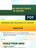 M1S1 Meaning and Relevance of History PDF