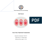 Oral Cancer: Course Name: Professional Communication