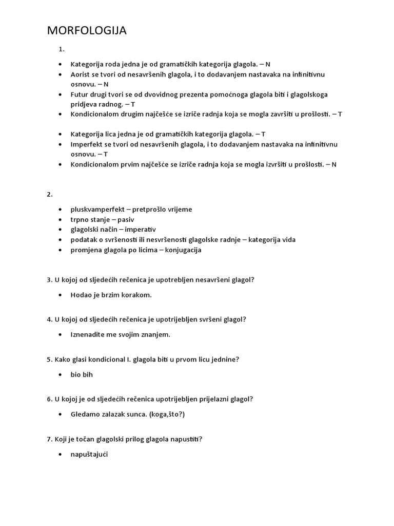 Morfologija | PDF