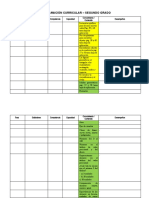 PROGRAMACIÓN CURRICULAR 2 Grado Matemática