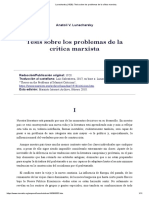 Lunacharsky (1928) - Tesis Sobre Los Problemas de La Cr+¡tica Marxista