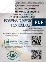 FORENSIC MEDICINE & TOXICOLOGY 2020-2010 (Regular) Group Wise Question Papers WBUHS © Medical Junction