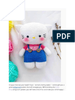 Hello Kitty Crochet Amigurumi Free PDF Pattern