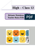 Junior High - Class 13: Britanic Madalena Teacher Raiza Félix