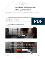 How To Access Office 365 Forms and Create An Online Questionnaire