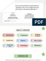 Propuesta Proyecto - Obtención de Una Película Plástica Antimicrobiana A Base de Quitosano y Aloe Vera Con Adición de Aceite Esencial de Romero (Rosmarinus Officinalis L.) PDF