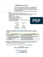 Comunicado #001 (Caracteristicas de Foto)