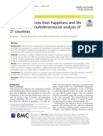 Well-Being Is More Than Happiness and Life Satisfaction: A Multidimensional Analysis of 21 Countries