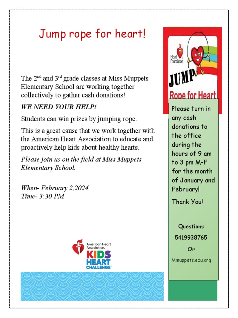 Jump Rope for Heart Fundraiser 2024 | PDF