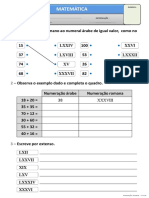 Ficha MAT - Numeração Romana