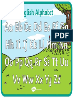 English Alphabet Display Poster A3