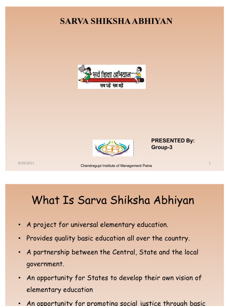 Sarva Shiksha Abhiyan Primary Education Further Education