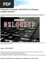 Como Usar El Comando NSLOOKUP en Windows, Ejemplos Prácticos