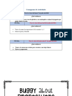 Cronograma de Actividades 5 A 7 de Julio