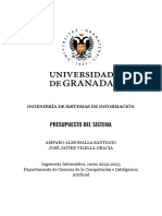 Presupuesto Sistema Información Comparador Vuelos