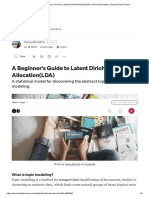 A Beginner's Guide To Latent Dirichlet Allocation (LDA)