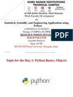 SSES Using Python Presentation Day-1