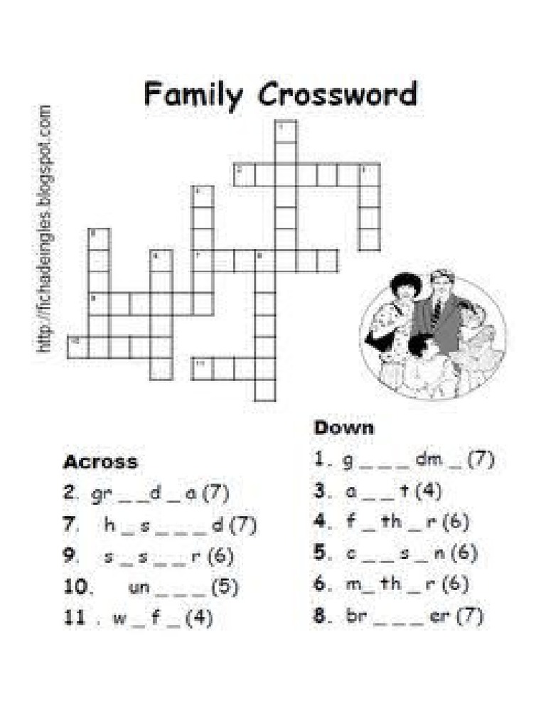 Family Crossword PDF