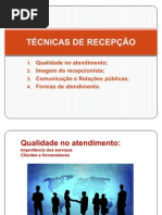 TÉCNICAS DE RECEPÇÃO power point