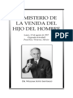 El Misterio de La Venida Del Hijo Del Hombre: Lunes, 25 de Agosto de 1997 (Segunda Actividad) Poza Rica, Veracruz, México