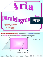 0 Aria Paralelogramului