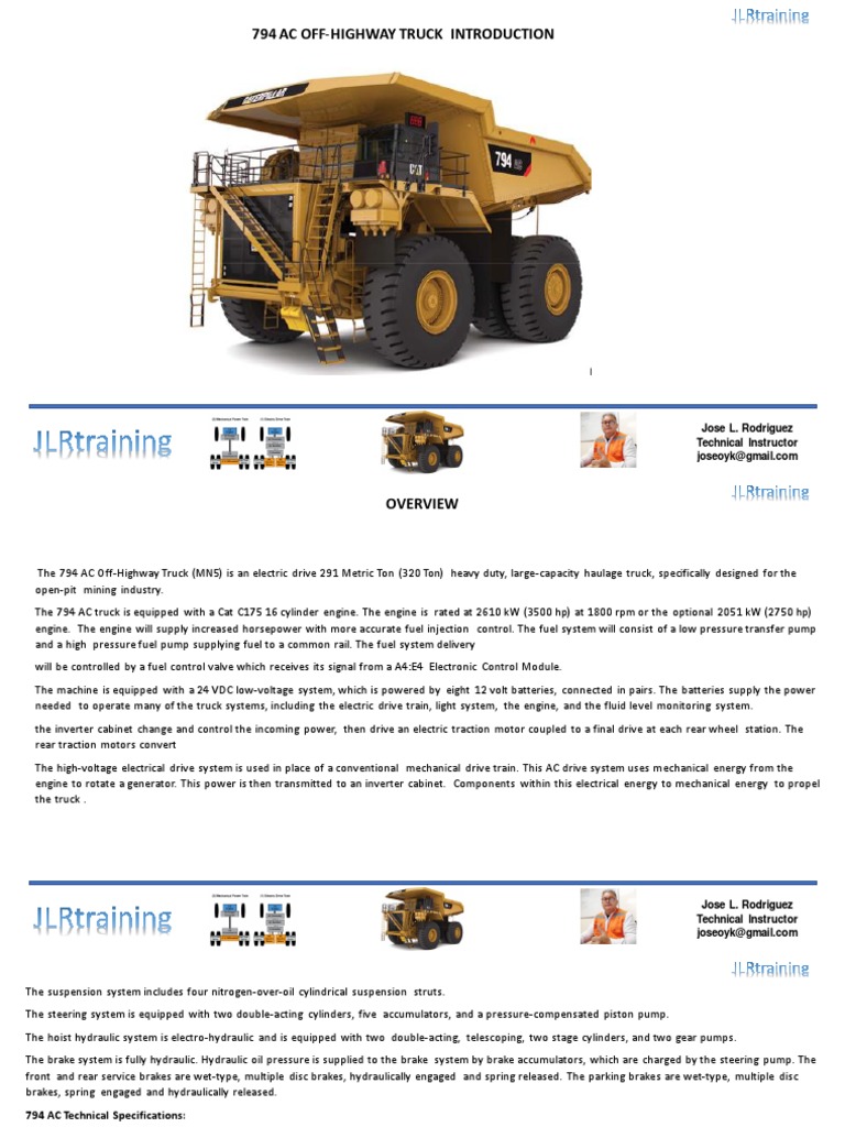 794 AC Off-Highway Truck Overview | PDF | Brake | Power Inverter