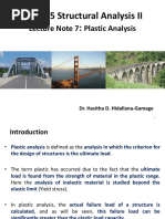 Lecture 7 - Plastic Analysis