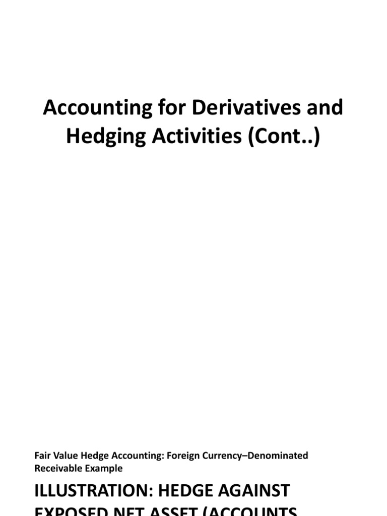 Accounting For Derivatives and Hedging ActivitiessentCont PDF PDF