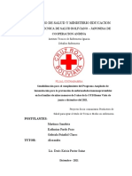Ministerio de Salud Y Ministerio Educacion: Escuela Tecnica de Salud Boliviano - Japonesa de Cooperacion Andina