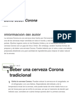 Cómo Beber Corona: 8 Pasos (Con Imágenes) - Wikih PDF