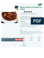 Bistec de Res Al Pasilla Con Papas - Recepedia PDF