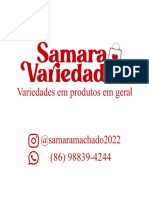 Variedades em Produtos em Geral: @samaramachado2022 (86) 98839-4244