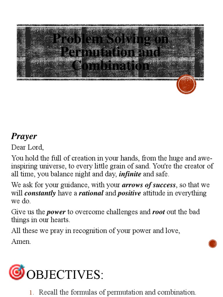 Permutation and Combination Problem Solving | PDF | Permutation ...