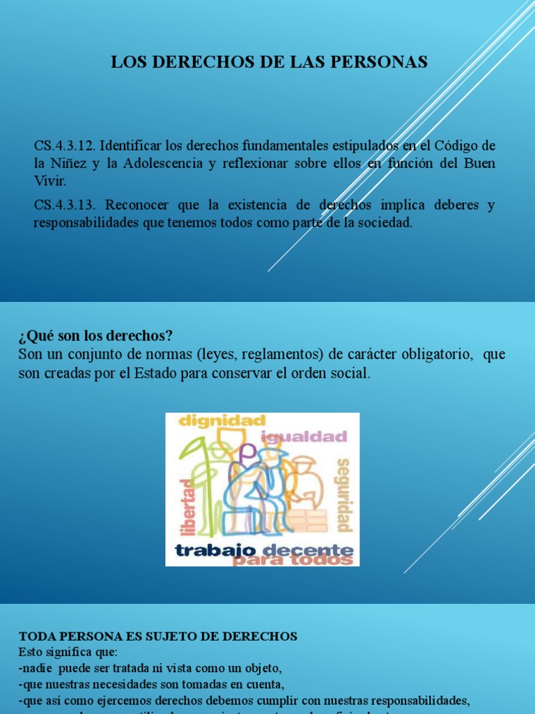 Los Derechos de Las Personas | PDF | Derechos | Derechos humanos