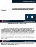 Aula 25: - Compreensão e Interpretação de Textos: Sinonímia, Antonímia, Homonímia